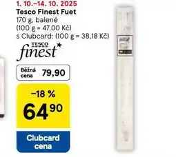 Tesco Finest fuet nabídka