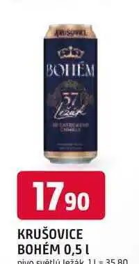 Trefa KRUŠOVICE BOHÉM 0,5 l plech nabídka
