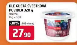 Trefa DLE GUSTA ŠVESTKOVÁ POVIDLA 320 g slazená nabídka
