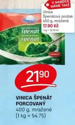 Flop Vinica špenát porcovaný nabídka