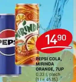 Flop Pepsi cola, mirinda orange, 7UP nabídka