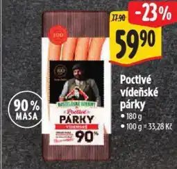 Albert Poctivé vídeňské párky nabídka