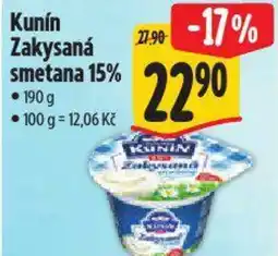Albert Kunín Zakysaná smetana 15% nabídka