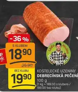 Flop KOSTELECKÉ UZENINY DEBRECÍNSKÁ PEČENE 100 g nabídka