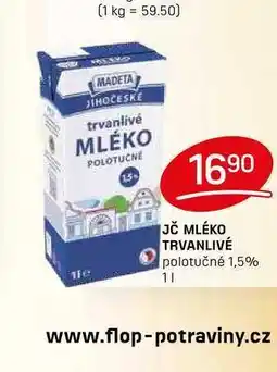 Flop JČ MLÉKO TRVANLIVÉ polotučné 1,5% 1l nabídka