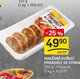 Flop SMAŽENÉ KUŘECÍ FRIKADELY SE SÝREM 350 g. chlazené nabídka
