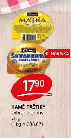 Flop HAMÉ PAŠTIKY vybrané druhy 75 g nabídka