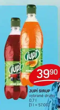Flop JUPÍ SIRUP vybrané druhy 0,7l nabídka