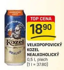 Flop VELKOPOPOVICKÝ NEALKOHOLICKÝ 0,5 1, plech nabídka
