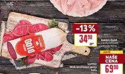 Billa Salám Gold z pultu lahůdek cena za 100 g nabídka
