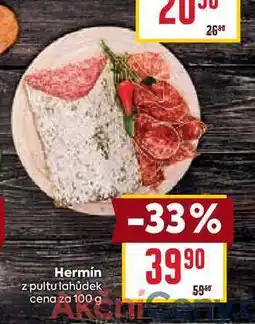 Billa Hermín z pultu lahůdek cena za 100 g nabídka