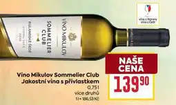 Billa Víno Mikulov Sommelier Jakostní vína s přívlastkem 0,75l nabídka