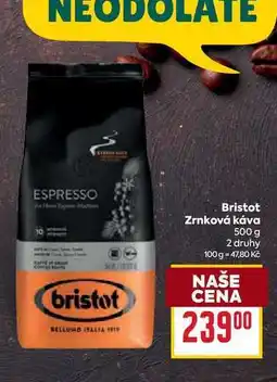 Billa Bristot Zrnková káva 500 g nabídka