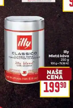 Billa Illy Mletá káva 250 g nabídka