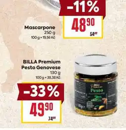 Billa BILLA Premium Pesto Genovese 130 g nabídka