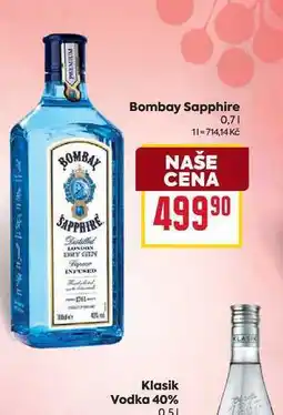 Billa Bombay Sapphire 0,7l nabídka