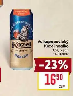 Billa Velkopopovický Kozel nealko 0,51, plech nabídka