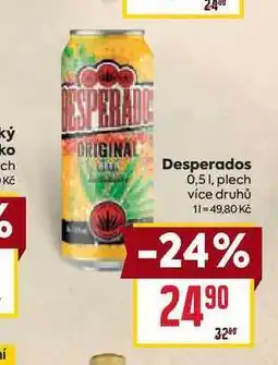 Billa Desperados 0,51, plech nabídka
