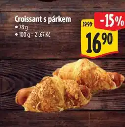 Albert Croissant s párkem 78 g nabídka