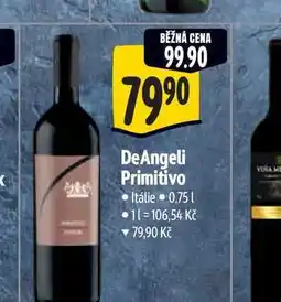 Albert DeAngeli Primitivo 0,75 l nabídka