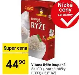 Tesco Vitana Rýže loupaná, 8x 100 g, varné sáčky nabídka