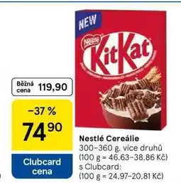 Tesco Nestlé Cereálie, 300-360 g, více druhů nabídka