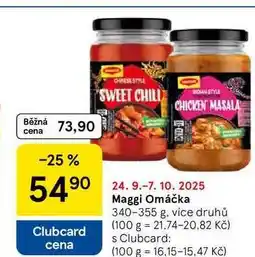 Tesco Maggi Omáčka, 340-355 g nabídka