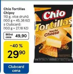 Tesco Chio Tortillas Chipsy, 110 g, více druhů nabídka