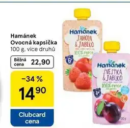 Tesco Hamánek Ovocná kapsička, 100 g nabídka