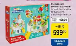 Tesco Clementoni Stolek s aktivitami interaktivní hračka se světelnými a zvukovými efekty nabídka