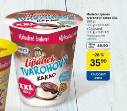 Tesco Madeta Lipánek tvarohový kakao XXL, 380 g nabídka