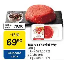Tesco Tatarák z hovězí kýty, 200 g nabídka