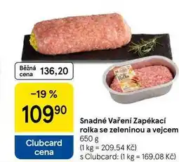 Tesco Snadné Vaření Zapékací rolka se zeleninou a vejcem, 650 g nabídka