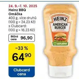 Tesco Heinz BBQ Omáčka, 400 g nabídka