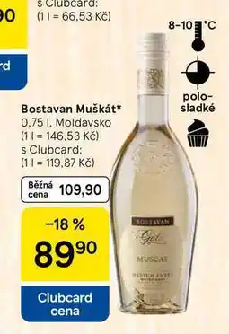 Tesco Bostavan Muškát, 0.75 I, Moldavsko nabídka