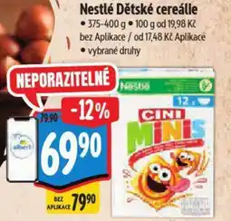 Albert Nestlé Dětské cereálie nabídka