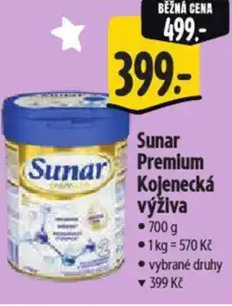 Albert Sunar Premium Kojenecká výživa nabídka