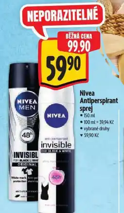 Albert Nivea Antiperspirant sprej nabídka