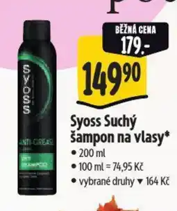 Albert Syoss Suchý Šampon na vlasy nabídka