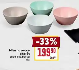 Billa Mísa na ovoce a salát sada 4 ks, pastel 1 ks nabídka