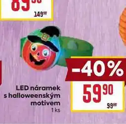 Billa LED náramek s halloweenským motivem 1 ks nabídka