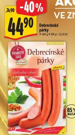 Albert Debrecínské párky nabídka