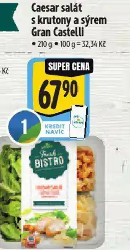 Albert Caesar salát s krutony a sýrem Gran Castelli nabídka
