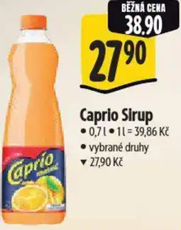 Albert Caprio Sirup nabídka
