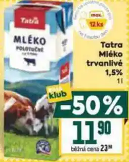Billa Tatra Mléko trvanlivé 1,5% nabídka