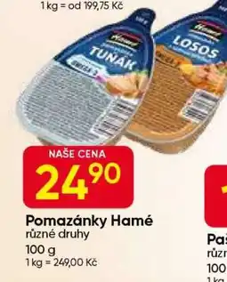 Hruška Pomazánky Hamé nabídka