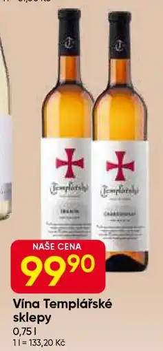 Hruška Víno Templářské sklepy nabídka