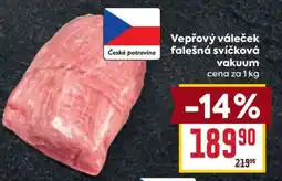 Billa Vepřový váleček falešná svíčková vakuum nabídka