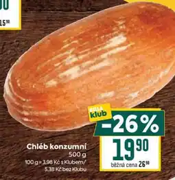 Billa Chléb konzumní nabídka