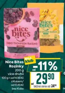 Billa Nice Bites Rozinky nabídka